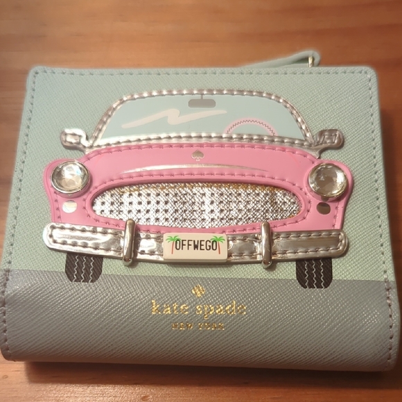 Kate Spade Pink and Gray Car Design Wallet - Picture 4 of 10